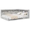 vidaXL B&uuml;cherregal-Bett Betongrau 140 x 200 cm Holzwerkstoff