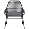 vidaXL 5-tlg. Garten-Essgruppe mit Kissen Schwarz Poly Rattan Glas