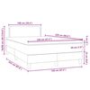 vidaXL Boxspringbett mit Matratze Rosa 120x220 cm Samt