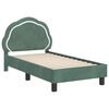 vidaXL Kinderbettgestell mit Kopfteil Meergr&uuml;n 70 x 140 cm Samt