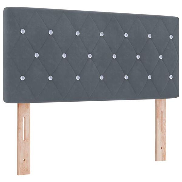 vidaXL Kopfteil mit Kopfteil Dunkelgrau 100 cm Kunstleder