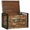 vidaXL Aufbewahrungsbox Braun und Schwarz 80 x 50 x 50 cm Altholz