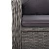 vidaXL 9-tlg. Garten-Essgruppe Poly Rattan und Glas Grau