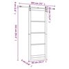 vidaXL Schiebet&uuml;r ORKDAL Braun 83 x 232 cm Massives Kiefernholz