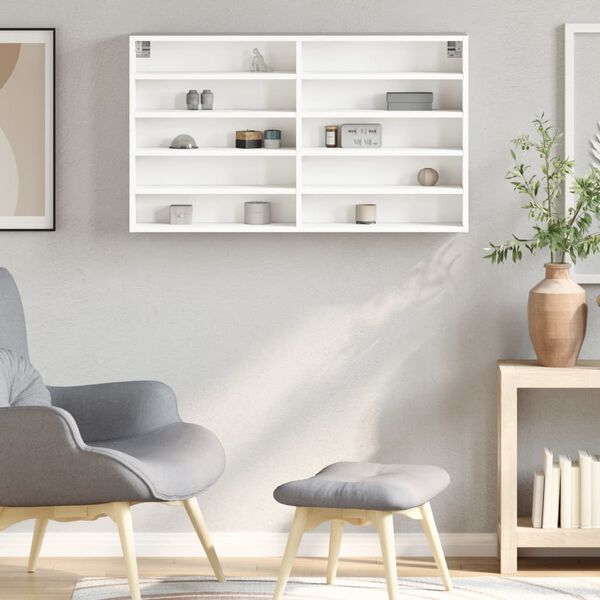 vidaXL Vitrinenschrank Wei&szlig; 100x15x58 cm Holzwerkstoff