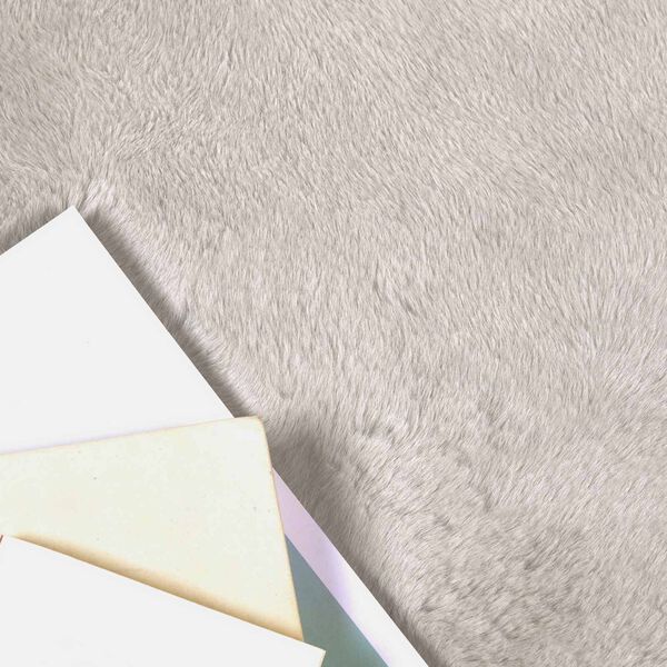 vidaXL Rutschfester Teppich aus Kunstkaninchenfell Olite Beige &Oslash; 80 cm
