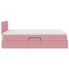 vidaXL Bett mit Stauraum und LED mit Matratze Rosa 120 x 200 cm Samt