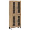 vidaXL Highboard 2 pcs Artisan-Eiche 69,5 x 34 x 180 cm Holzwerkstoff