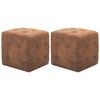 vidaXL Pouf 2 Stk. Braun 30x30x30 cm Wildleder-Optik