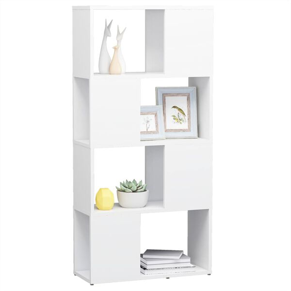 vidaXL Bücherregal Raumteiler Weiß 60x24x124,5cm Holzwerkstoff