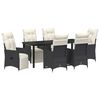 vidaXL Garten Essgruppe 7 stk. Schwarz Poly-Rattan
