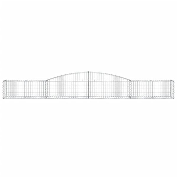 vidaXL Gabionen mit Hochbogen 9 Stk. 400x50x40/60cm Verzinktes Eisen
