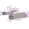 vidaXL Garten-Sofa-Set mit Kissen 7 pcs Beige und Hellgrau