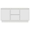 vidaXL TV-Schrank mit LED-Leuchten Wei&szlig; 100x41x50 cm