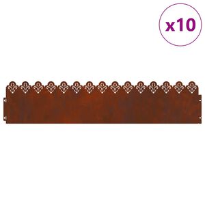 vidaXL Rasenkanten 10 stk. 103 x 0,05 x 22 cm Wetterfeststahl