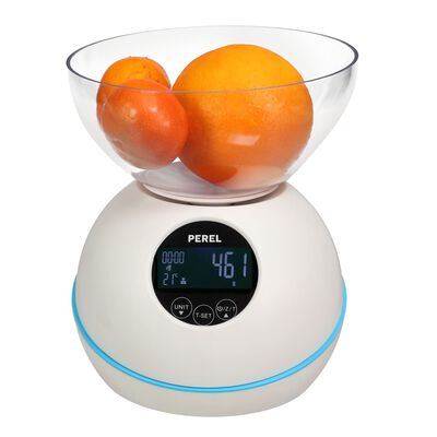 Perel Digitale Küchenwaage 5 kg Weiß