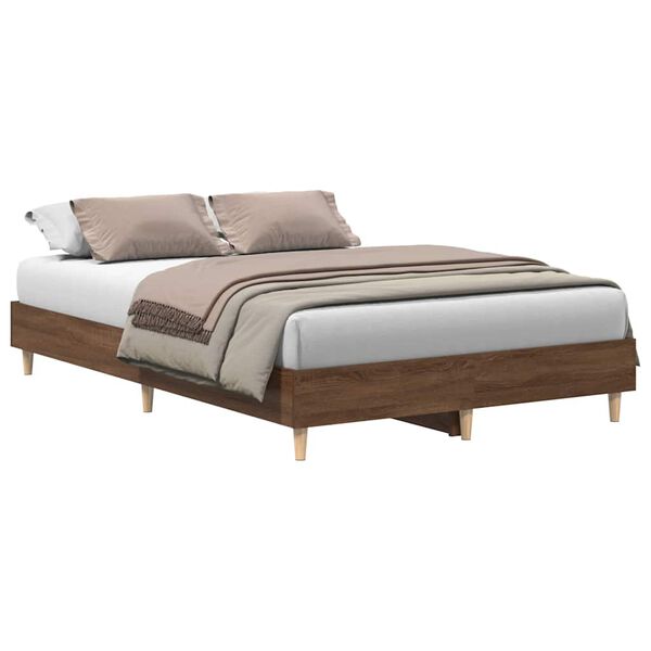vidaXL Bettgestell ohne Matratze Braun Eichen-Optik 120x190 cm