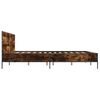 vidaXL Bettgestell R&auml;uchereiche 200x200 cm Holzwerkstoff und Metall