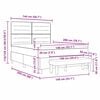 vidaXL Boxspringbett mit Matratze Dunkelgrau 140 x 200 cm Stoff