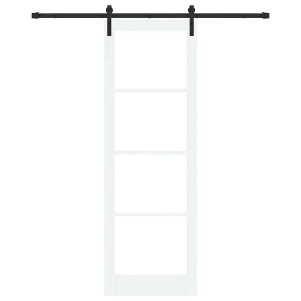 vidaXL Schiebet&uuml;r ORKDAL Wei&szlig; und Schwarz 78 x 232 cm