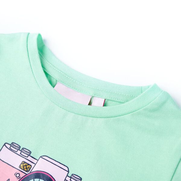 Kinder-T-Shirt Knallgr&uuml;n 116