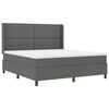 vidaXL Boxspringbett mit Matratze Dunkelgrau 180 x 200 cm Stoff