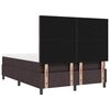 vidaXL Boxspringbett mit Matratze Dunkelbraun 140 x 200 cm Stoff