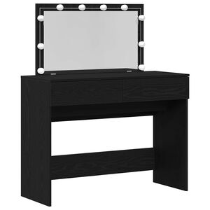 vidaXL Schminktisch Schwarz Eichen-Optik 100 x 40 x 120 cm