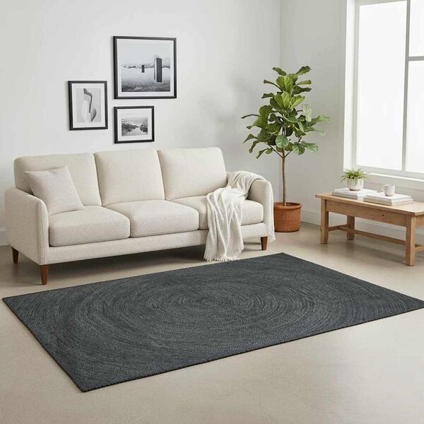 vidaXL Bereichsteppiche Rechtwinklig Dunkelgrau 240 x 340 cm Jute