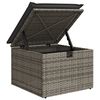 vidaXL 9-tlg. Garten-Sofagarnitur mit Kissen Grau Poly Rattan