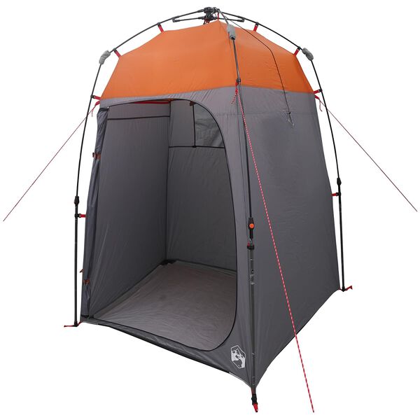vidaXL Duschzelt mit Speicher Grau und Orange 160 x 160 x 227 cm Stahl