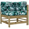 vidaXL Ecksofa mit Kissen Kiefernholz Impr&auml;gniert