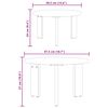 vidaXL Couchtisch 2 pcs Natur Massivholz Kiefer