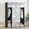 vidaXL Modularer Schrank mit 14 F&auml;chern schwarz/wei&szlig; 37x146x180,5cm