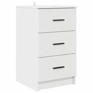 vidaXL Nachttisch Wei&szlig; 38 x 38 x 66 cm Holzwerkstoff