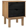 vidaXL Nachttisch OTTA Schwarz 45 x 39 x 57 cm Massives Kiefernholz