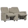 vidaXL Relaxsofa 2-Sitzer mit Getr&auml;nkehalter Hellgrau