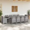 vidaXL Garten Essgruppe 11 pcs Hellgrau Polypropylen