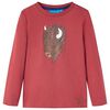 Kinder-Langarmshirt Dunkelrot 116