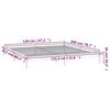 vidaXL Massivholzbett mit LED-Beleuchtung Honigbraun 120x200 cm