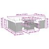 vidaXL 10-tlg. Garten-Sofagarnitur mit Kissen Schwarz Poly Rattan