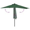 vidaXL Garten-Sonnenschirm Gr&uuml;n 294 x 150 x 224 cm Polyester und Stahl