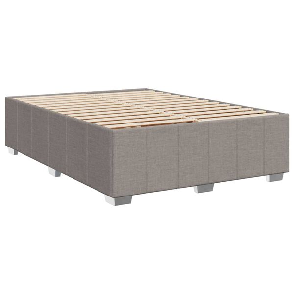 vidaXL Bettgestell ohne Matratze Taupe 140x190 cm Stoff