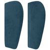 vidaXL Kopfteil mit Ohren Dunkelblau 147x23x78/88 cm Samt