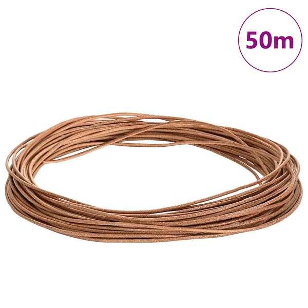 vidaXL Leder Schnur Braun &Oslash;2 mm x 50 m Leder