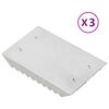 vidaXL Striegel 3 Stk. Silbern Aluminium
