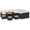 vidaXL Gartensofa-set 13 stk. Schwarz Poly-Rattan