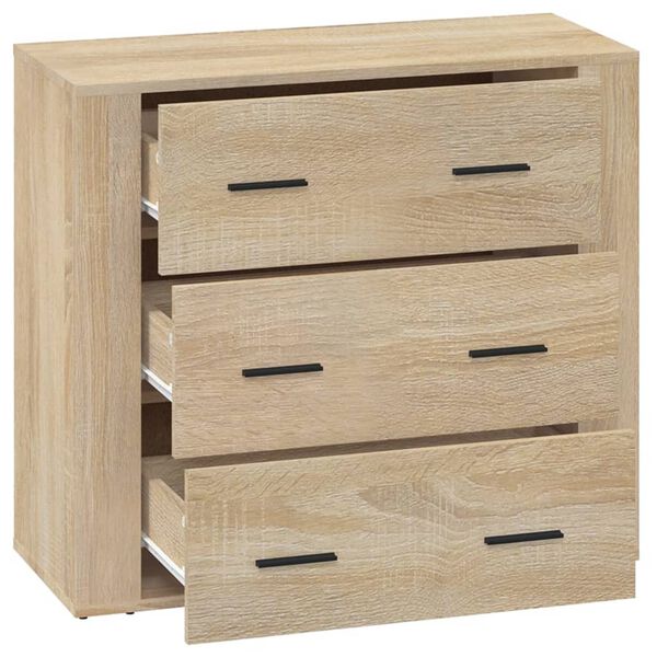 vidaXL Sideboard Sonoma-Eiche 80x33x70 cm Holzwerkstoff