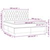 vidaXL Boxspringbett mit Matratze Blau 160x200 cm Stoff