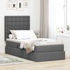 vidaXL Aufbewahrungsbett mit Matratze Dunkelgrau 90 x 200 cm Polyester